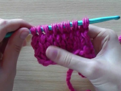 Knooking knit stitch for left handed