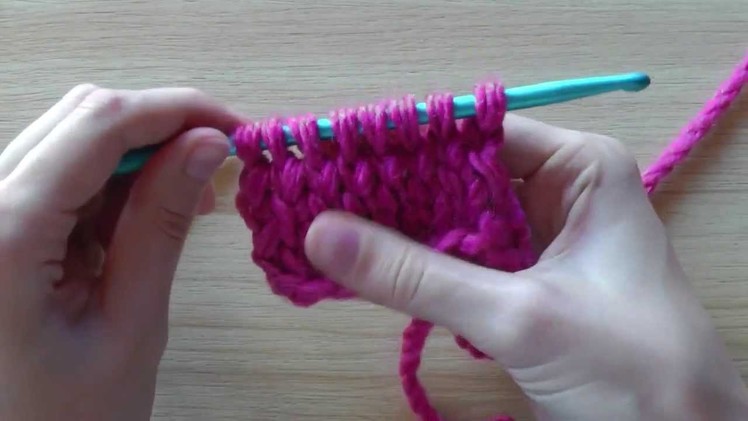 Knooking knit stitch for left handed