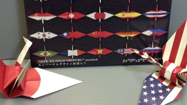 Orizuru Origami Crane Flag Design Paper Unboxing!