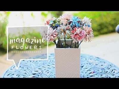 Room Decor | Magazine Flowers DIY | Decorate Your Room (Upcycling)