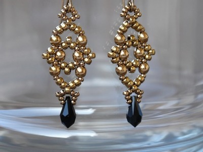 Sidonia's handmade jewelry - Losange earrings - beading tutorial