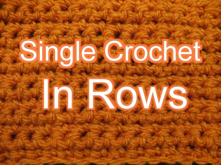 Single Crochet in Rows - Slow Motion