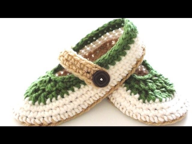 St. Patty Slapper Crochet Slippers Pt 3 Top