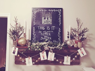 Tutorial on How to Diy Holiday Christmas Mantle decoration!