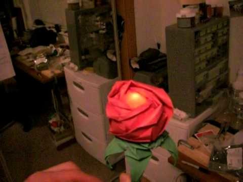 Valentine's Day Origami Rose Throbbing LED