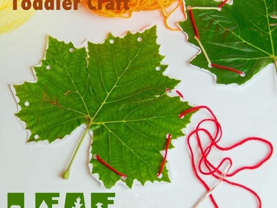 Autumn Toddler Craft - Leaf Sewing