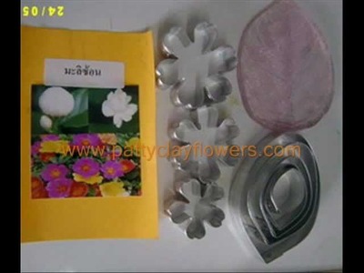 Clay flowers- Jasmine Flower.How to make Jasmine Polymer clay DIY