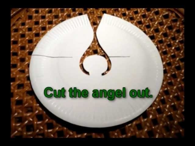 Craft ideas for Christmas - Angel made from paper plate