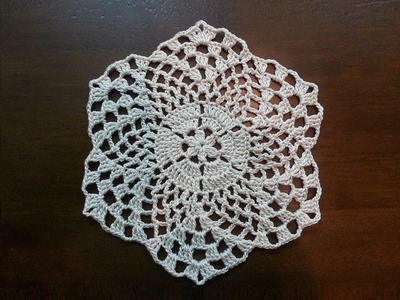 Crochet Beautiful Mini Doily - Pineapples Pattern - Part 1