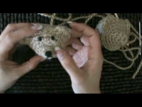 Crochet Fuzzy Bear Head #4