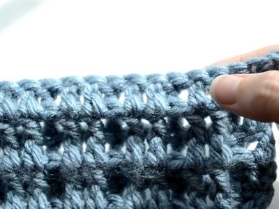 Crochet Lessons - How to work the waffle stitch - Part 5