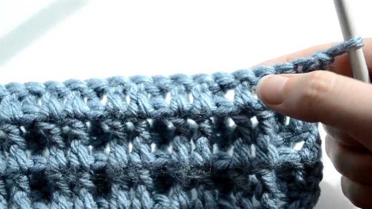 Crochet Lessons - How to work the waffle stitch - Part 5