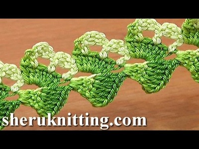 Crochet Pattern Lace Ribbon Tutorial 19 Asymmetrical Crochet Tape