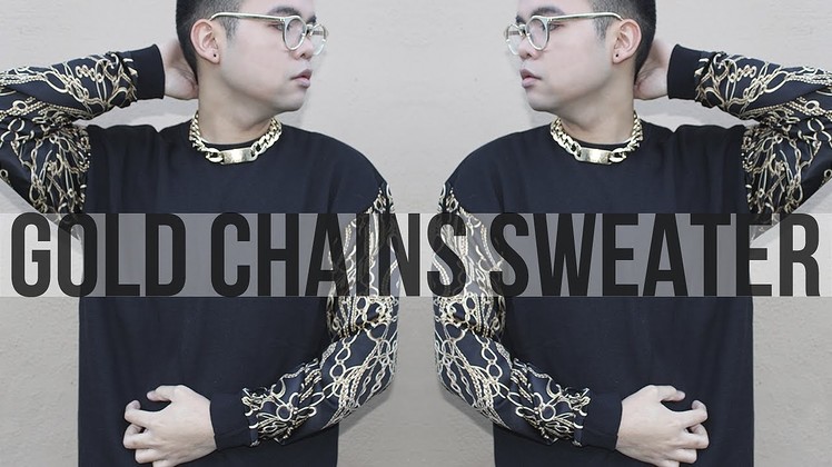 DIY: Gold Chains Sweater!