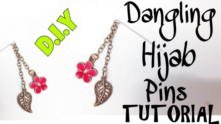 DIY Hijab Accessories #2: Dangling Pin Hijab Tutorial in 3 minutes! [hijabdiariesxo]