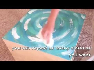 DIY How to Funky Paint your table top  tutorial