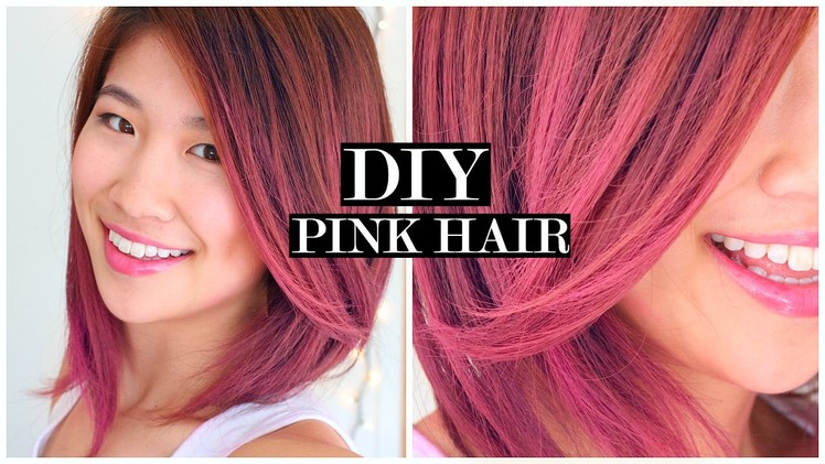 DIY Temporary Pink Ombre Hair + Fake Short Hair!