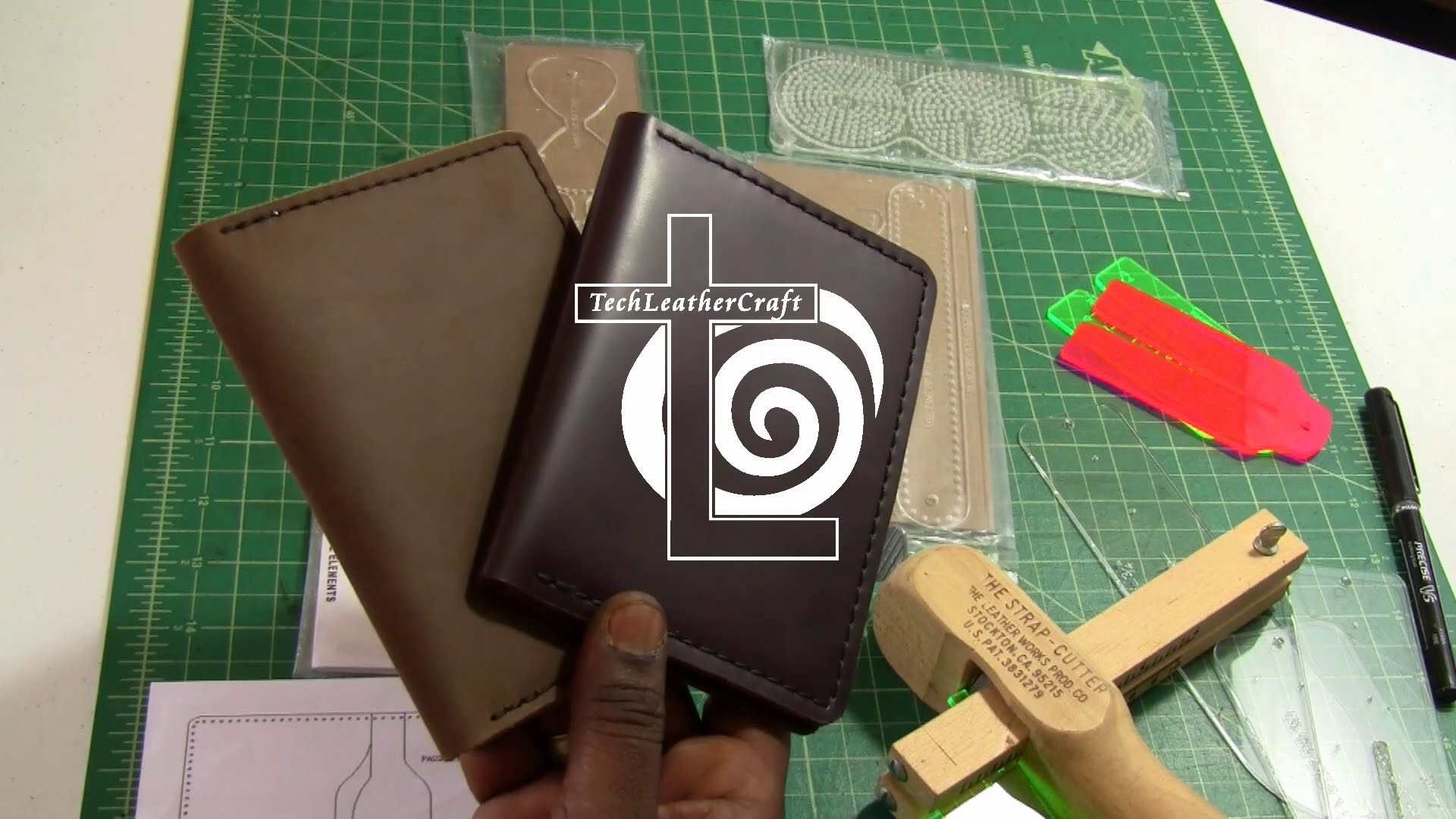 DIY Tutorial Making a Leather Passport Wallet Journal Holder using BRL Acrylic Template