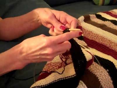 Finishing Koby's Knitted Blanket