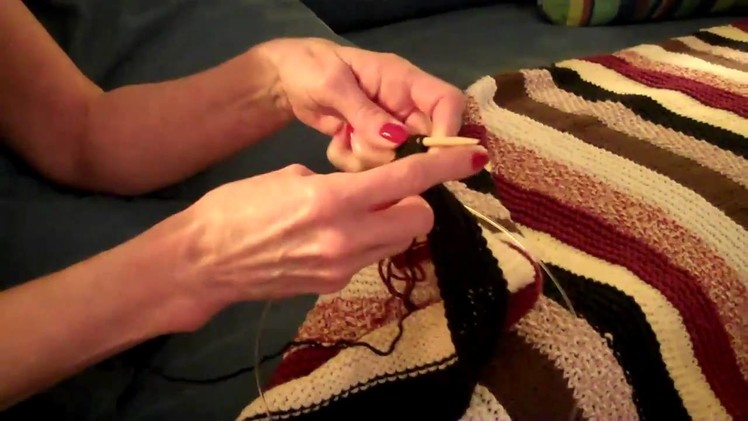 Finishing Koby's Knitted Blanket