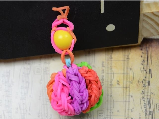 How to Make 3D Rainbow Loom Ball with Rubber Bands and Bead