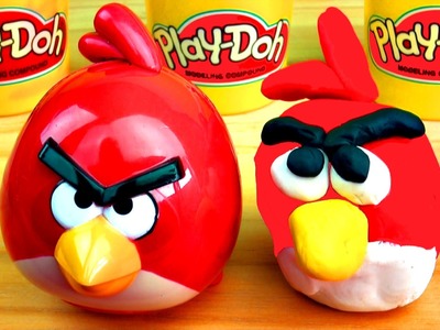 How-to Make Play Doh Angry Birds RED BIRD Playdough DIY Play-Doh Creations & fun ideas!