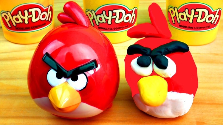 How-to Make Play Doh Angry Birds RED BIRD Playdough DIY Play-Doh Creations & fun ideas!