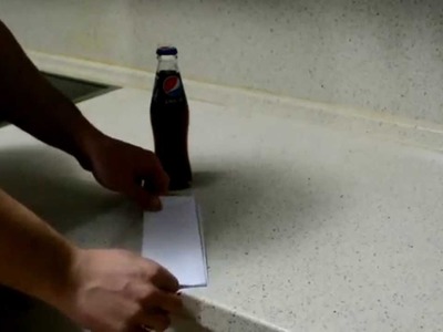 How to open a soda bottle with a piece of paper