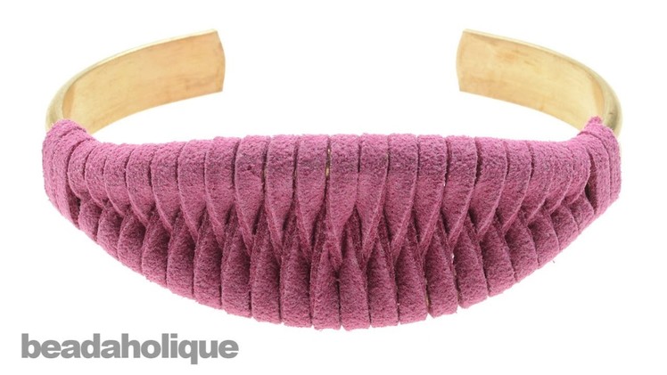 How to Weave Ultra Suede Cord onto a Brass Cuff