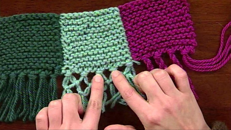Knitting Daily TV Episode 810's Quick Tip, Fringe