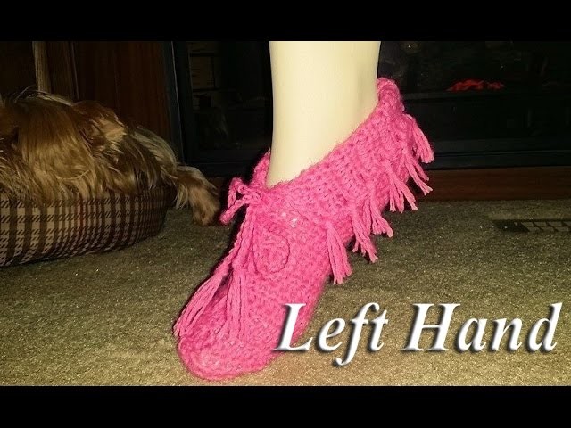 **Left Hand** Glama's Super Easy Moccasin Slippers