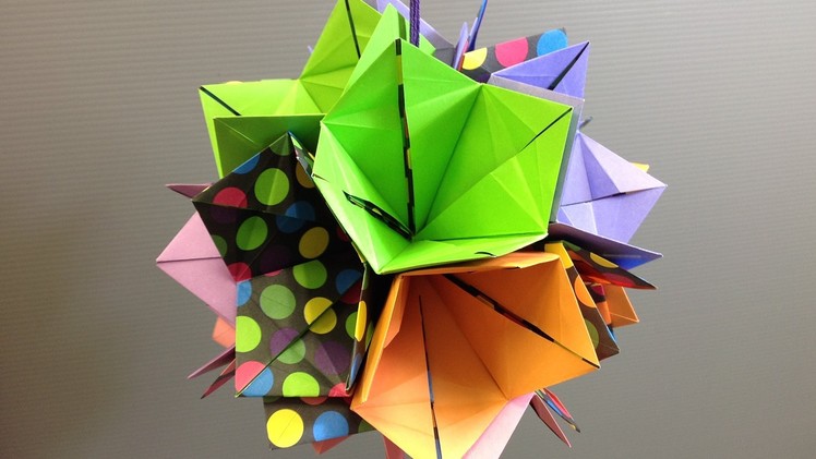 Make a Colorful Origami Bell Flower Kusudama