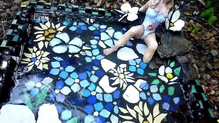 Mosaic Art and Craft Birdbath - OzMosaics Australia