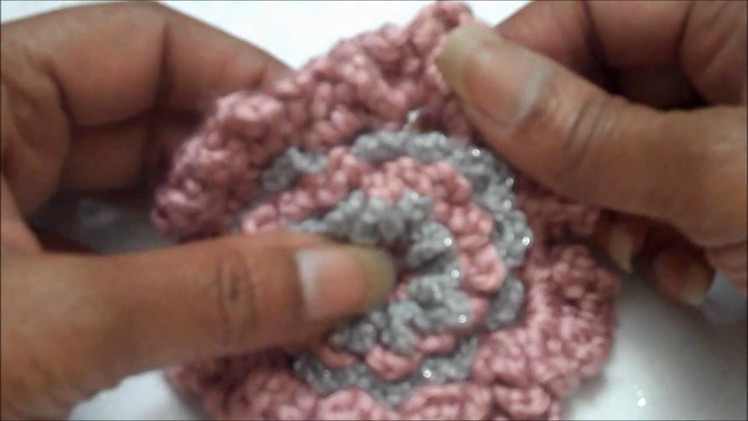 Part 5 How to Crochet the Fur Stitch Flower Motif 2.wmv