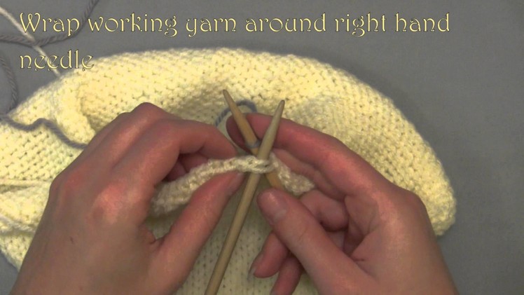 Pick up Stitches with Two Knitting Needles