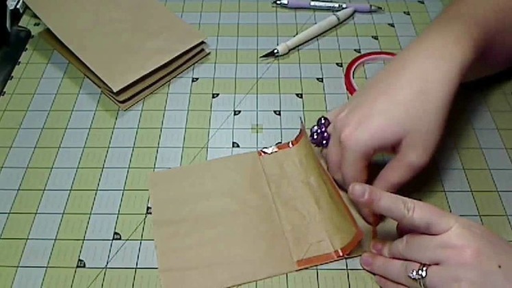 Scrapbook Mini Album: Paper Bag Album Assembly