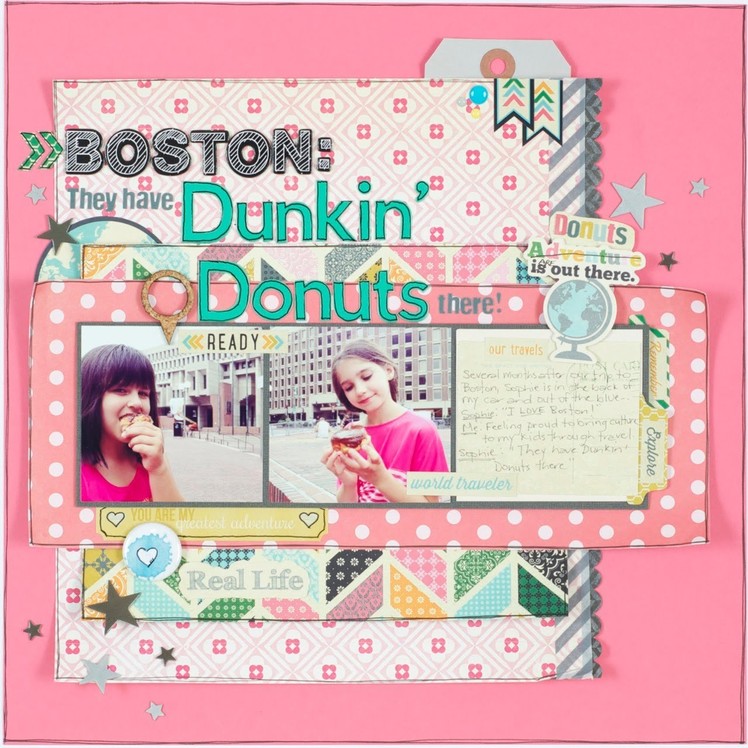 Scrapbooking Process: Boston They have Dunkin Donuts there