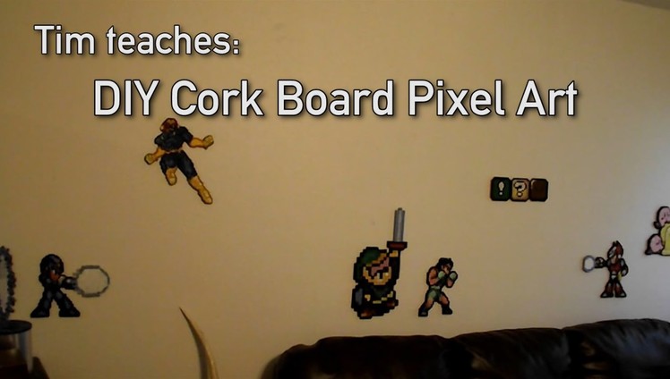 Tim teaches DIY Cork Board Pixel Art