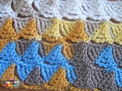 Wedge Stitch - Left Handed Crochet Stitch Tutorial