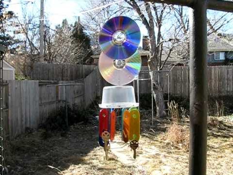 Wind chime made from childrens' xylophone toy