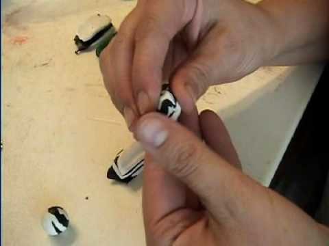 Zebra Bead How to make from Polymer Clay by Garden of Imagination