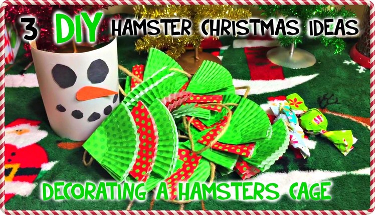 3 DIY HAMSTER CAGE Christmas Ideas | Decorating your Hamster's Cage