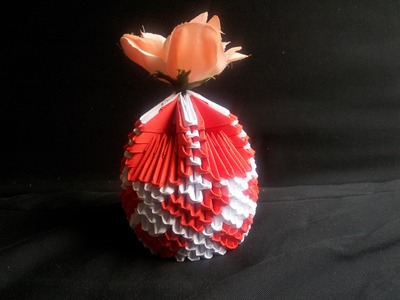 3D Origami Rose Holder Tutorial (easy)