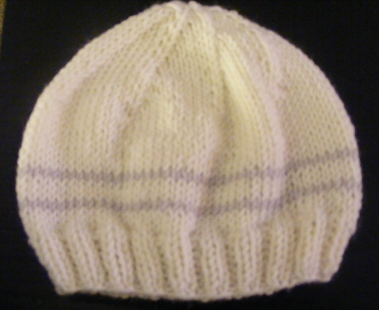 Basic Knitted Baby Hat 0-3 months
