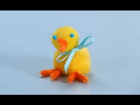 Chick Pom-Pom Easter Crafts