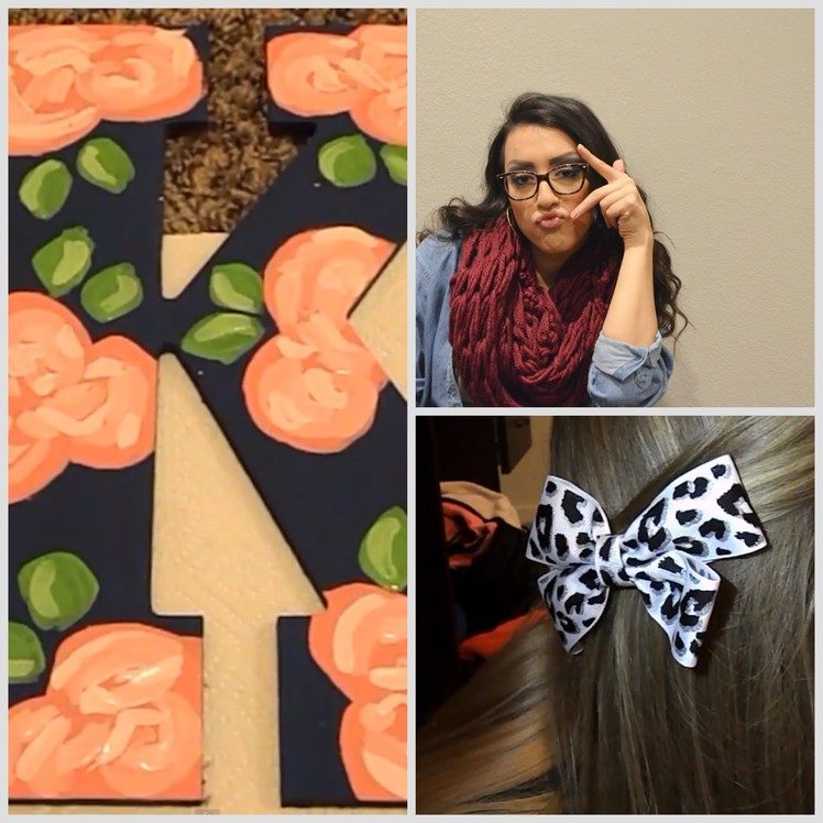 Crafting with Kristina: How to Make Bows and Monogram Letter (Sorority Sisters)