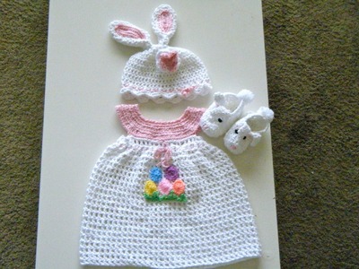 Crochet Baby dress set for Easter