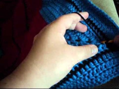 [Crochet] Surface Crochet Down a Round Ripple Afghan