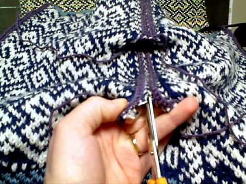 Cutting a Crocheted Steek