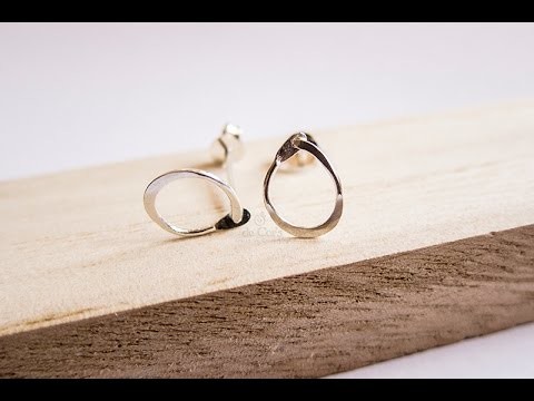 DIY Circle Studs Post Earrings, Simplicity Series, Wire Jewelry Tutorial